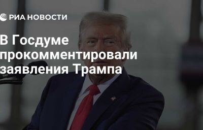 В Госдуме прокомментировали заявления Трампа