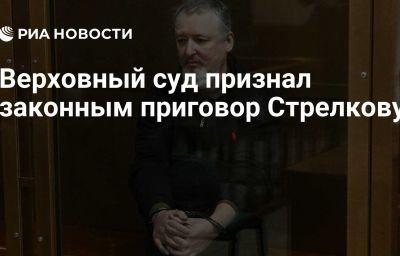 Верховный суд признал законным приговор Стрелкову