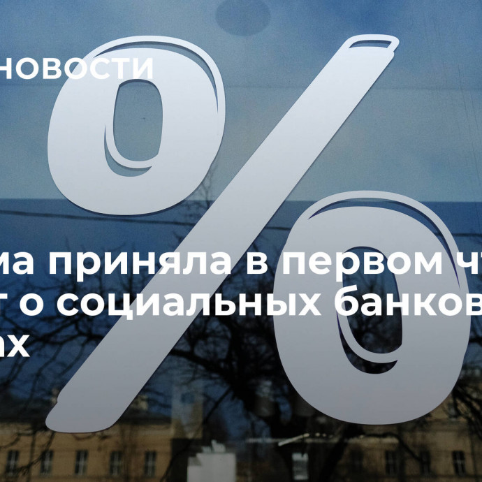 Госдума приняла в первом чтении проект о социальных банковских вкладах