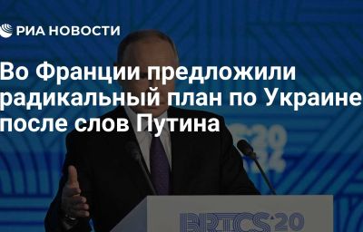 Во Франции предложили радикальный план по Украине после слов Путина