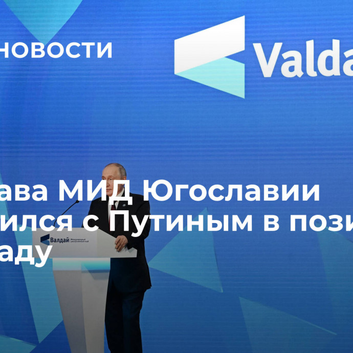 Экс-глава МИД Югославии согласился с Путиным в позиции по Западу