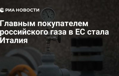 Главным покупателем российского газа в ЕС стала Италия