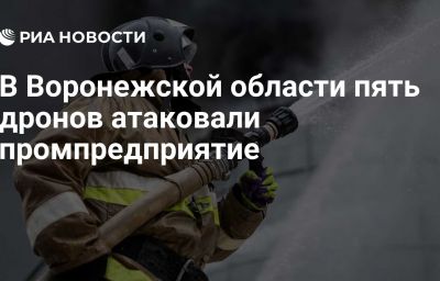 В Воронежской области пять дронов атаковали промпредприятие