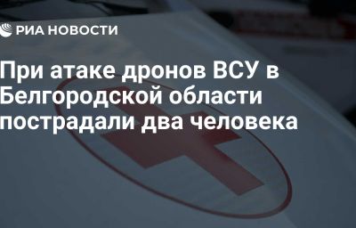 При атаке дронов ВСУ в Белгородской области пострадали два человека