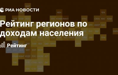 Рейтинг регионов по доходам населения