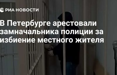 В Петербурге арестовали замначальника полиции за избиение местного жителя