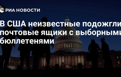 В США неизвестные подожгли почтовые ящики с выборными бюллетенями