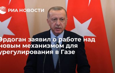 Эрдоган заявил о работе над новым механизмом для урегулирования в Газе