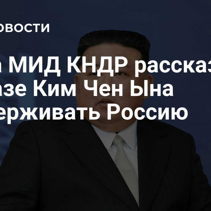 Глава МИД КНДР рассказала о приказе Ким Чен Ына поддерживать Россию