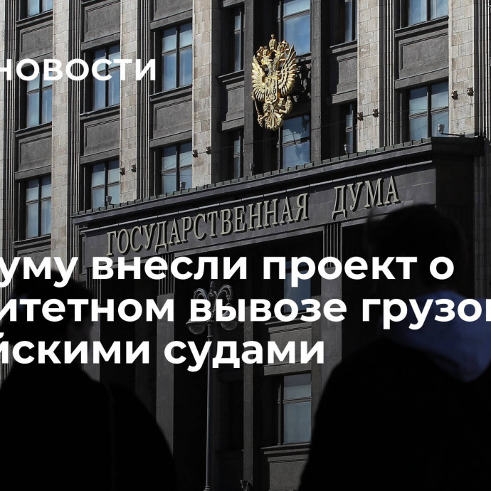 В Госдуму внесли проект о приоритетном вывозе грузов российскими судами