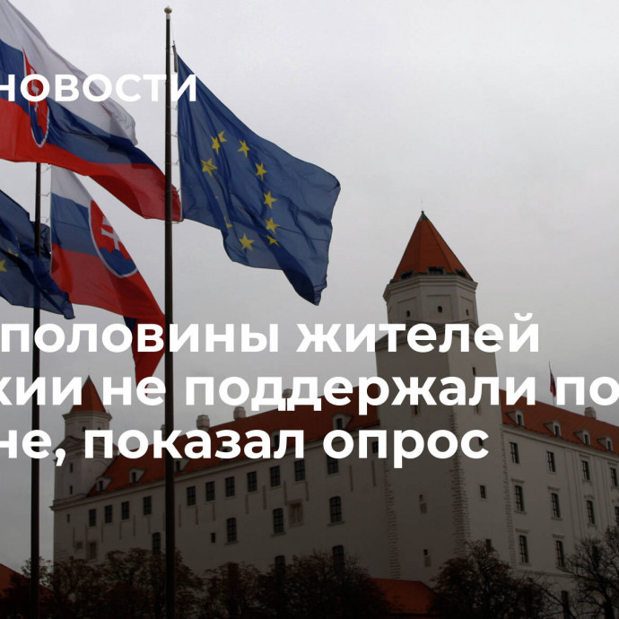 Более половины жителей Словакии не поддержали помощь Украине, показал опрос