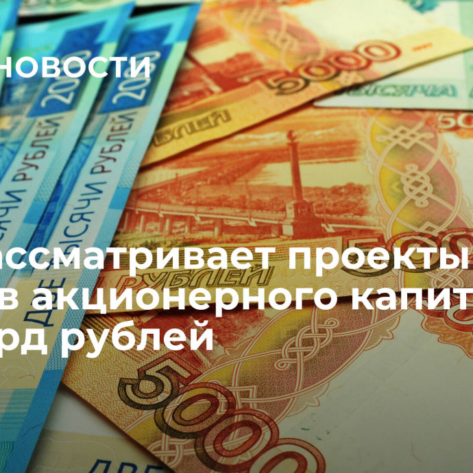 ВЭБ рассматривает проекты фондов акционерного капитала на 100 млрд рублей