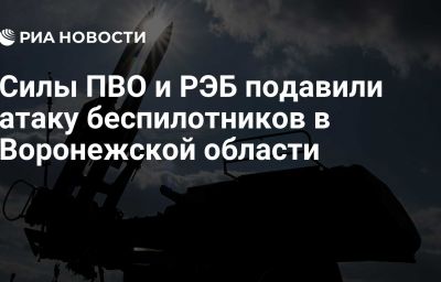 Силы ПВО и РЭБ подавили атаку беспилотников в Воронежской области