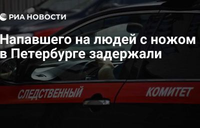 Напавшего на людей с ножом в Петербурге задержали