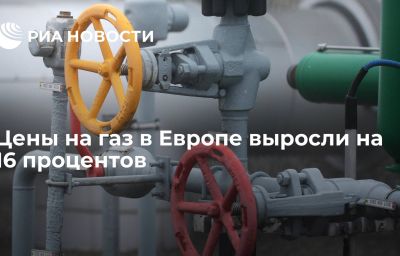 Цены на газ в Европе выросли на 16 процентов