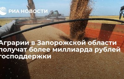 Аграрии в Запорожской области получат более миллиарда рублей господдержки