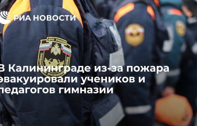 В Калининграде из-за пожара эвакуировали учеников и педагогов гимназии