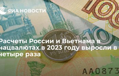 Расчеты России и Вьетнама в нацвалютах в 2023 году выросли в четыре раза