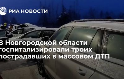 В Новгородской области госпитализировали троих пострадавших в массовом ДТП