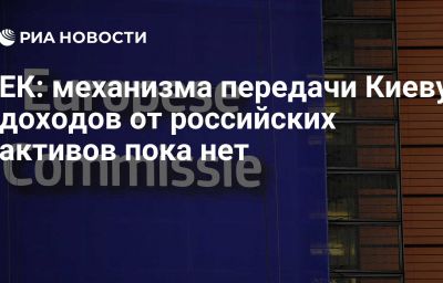 ЕК: механизма передачи Киеву доходов от российских активов пока нет