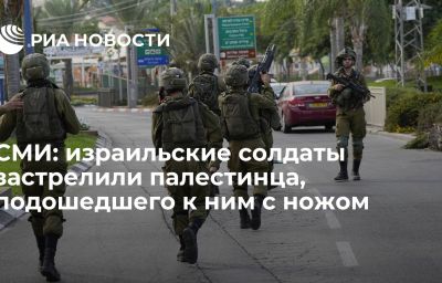 СМИ: израильские солдаты застрелили палестинца, подошедшего к ним с ножом