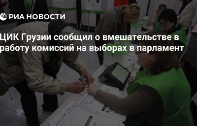 ЦИК Грузии сообщил о вмешательстве в работу комиссий на выборах в парламент