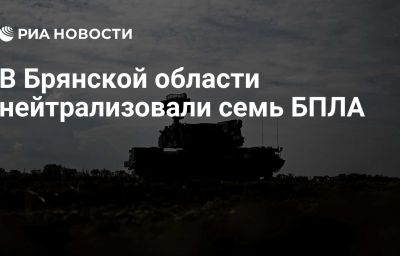 В Брянской области нейтрализовали семь БПЛА