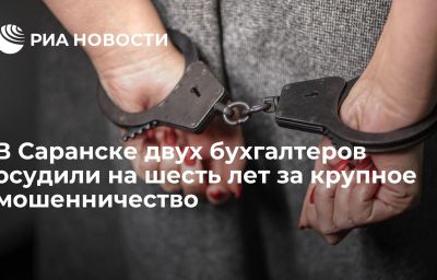 В Саранске двух бухгалтеров осудили на шесть лет за крупное мошенничество