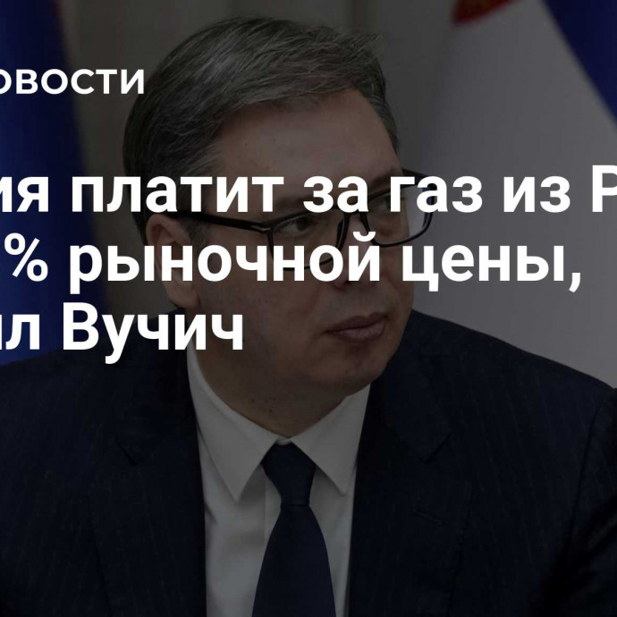 Сербия платит за газ из России 60-63% рыночной цены, заявил Вучич