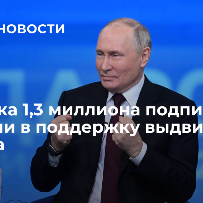 Порядка 1,3 миллиона подписей собрали в поддержку выдвижения Путина