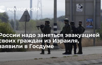 России надо заняться эвакуацией своих граждан из Израиля, заявили в Госдуме