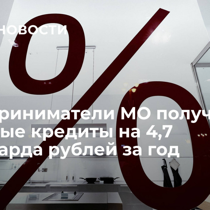 Предприниматели МО получили льготные кредиты на 4,7 миллиарда рублей за год