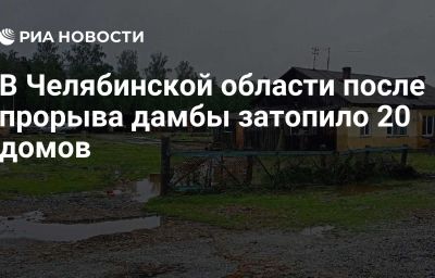 В Челябинской области после прорыва дамбы затопило 20 домов