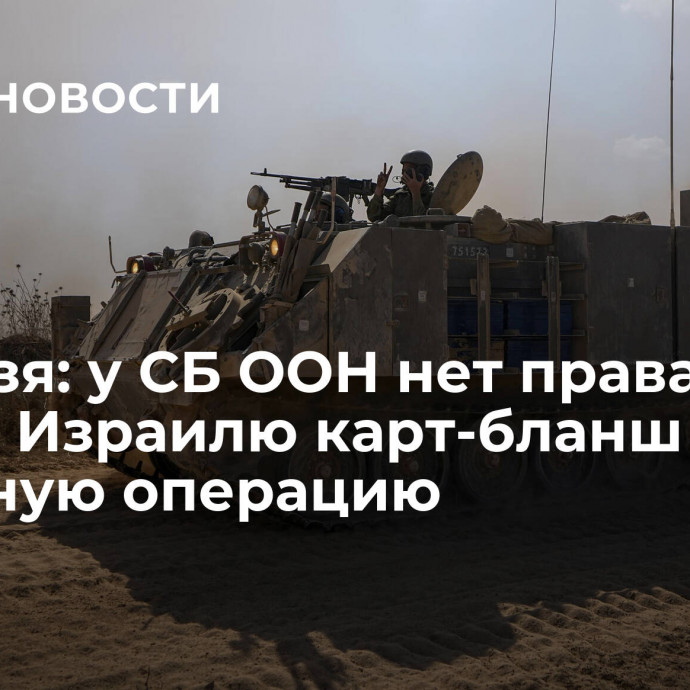 Небензя: у СБ ООН нет права давать Израилю карт-бланш на наземную операцию