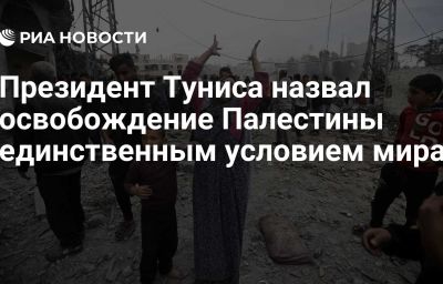 Президент Туниса назвал освобождение Палестины единственным условием мира