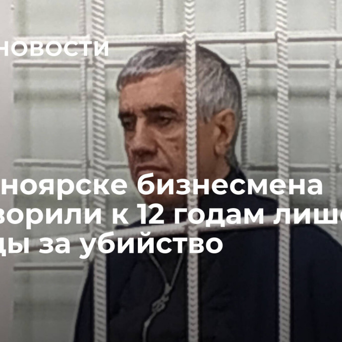 В Красноярске бизнесмена приговорили к 12 годам лишения свободы за убийство