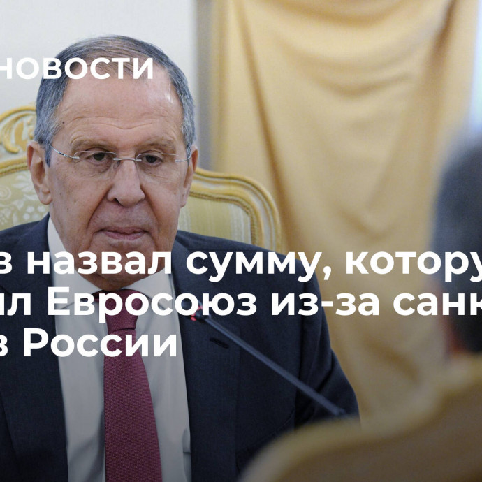 Лавров назвал сумму, которую потерял Евросоюз из-за санкций против России