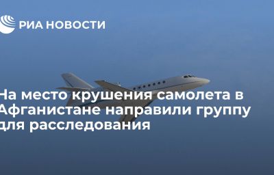 На место крушения самолета в Афганистане направили группу для расследования