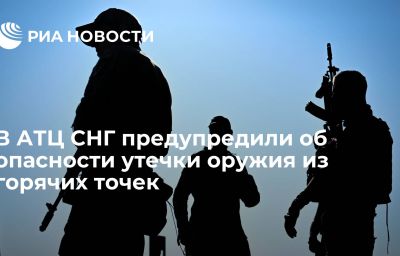 В АТЦ СНГ предупредили об опасности утечки оружия из горячих точек