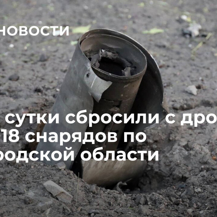 ВСУ за сутки сбросили с дронов не менее 18 снарядов по Белгородской области