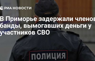 В Приморье задержали членов банды, вымогавших деньги у участников СВО