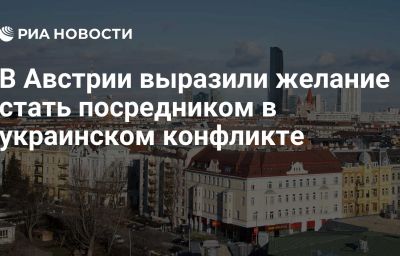 В Австрии выразили желание стать посредником в украинском конфликте