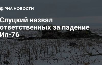 Слуцкий назвал ответственных за падение Ил-76