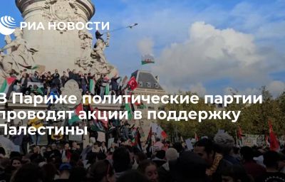 В Париже политические партии проводят акции в поддержку Палестины