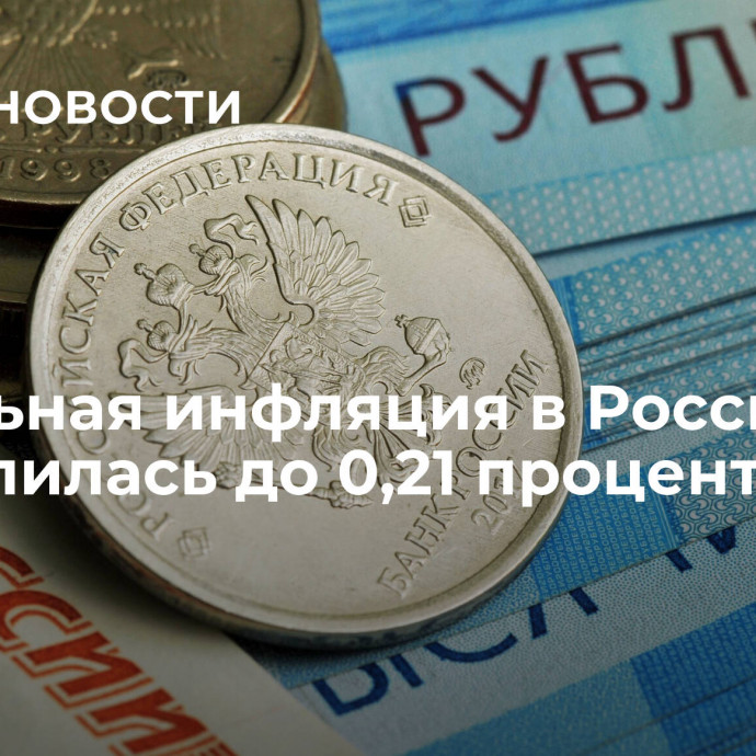 Недельная инфляция в России замедлилась  до 0,21 процента