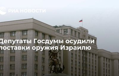 Депутаты Госдумы осудили поставки оружия Израилю