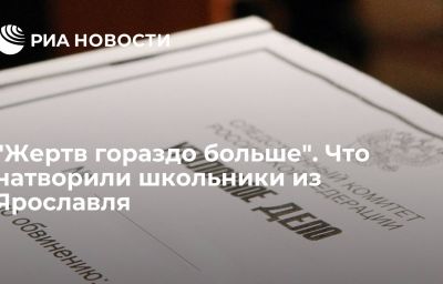 "Жертв гораздо больше". Что натворили школьники из Ярославля