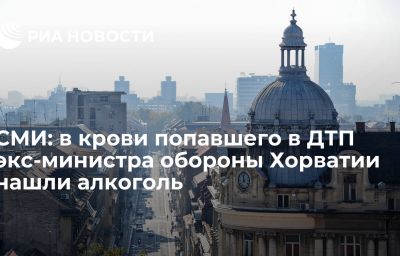 СМИ: в крови попавшего в ДТП экс-министра обороны Хорватии нашли алкоголь