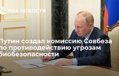 Путин создал комиссию Совбеза по противодействию угрозам биобезопасности