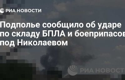 Подполье сообщило об ударе по складу БПЛА и боеприпасов под Николаевом